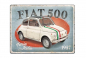 Preview: Blechschild "Fiat 500 Streifen" - 40 x 30cm